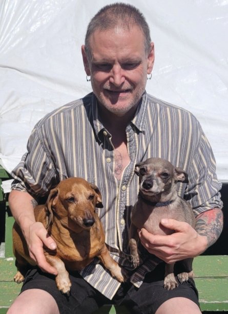 Local resident Brian Thompson’s two pups were aided by Pet Helpers Port Townsend.